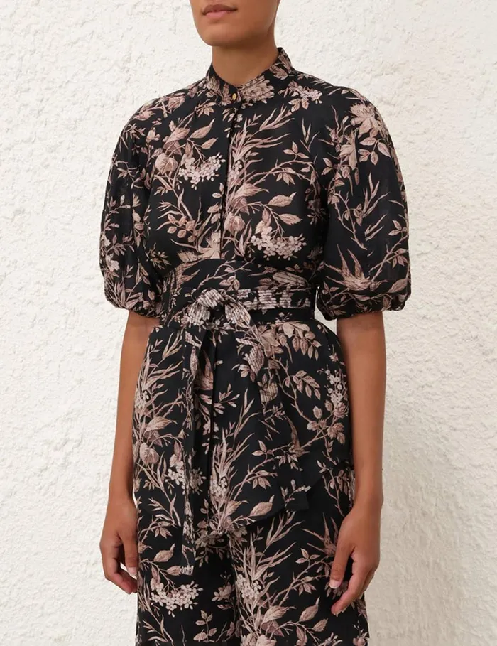 Women Tops Zimmermann Kaftan Top Black Mockingbird