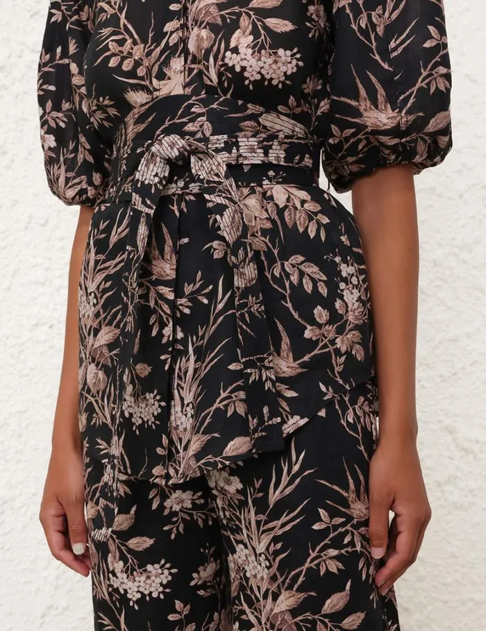 Women Tops Zimmermann Kaftan Top Black Mockingbird