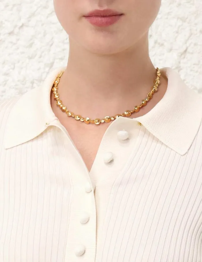 Women Tops Zimmermann Knit Polo Top Parchment