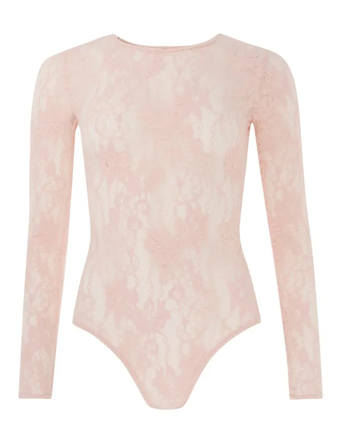 Women Tops Zimmermann Lace Bodysuit Blush
