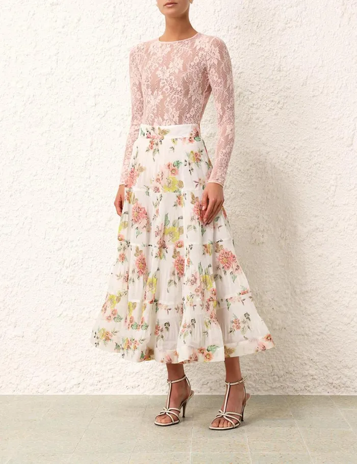 Women Tops Zimmermann Lace Bodysuit Blush