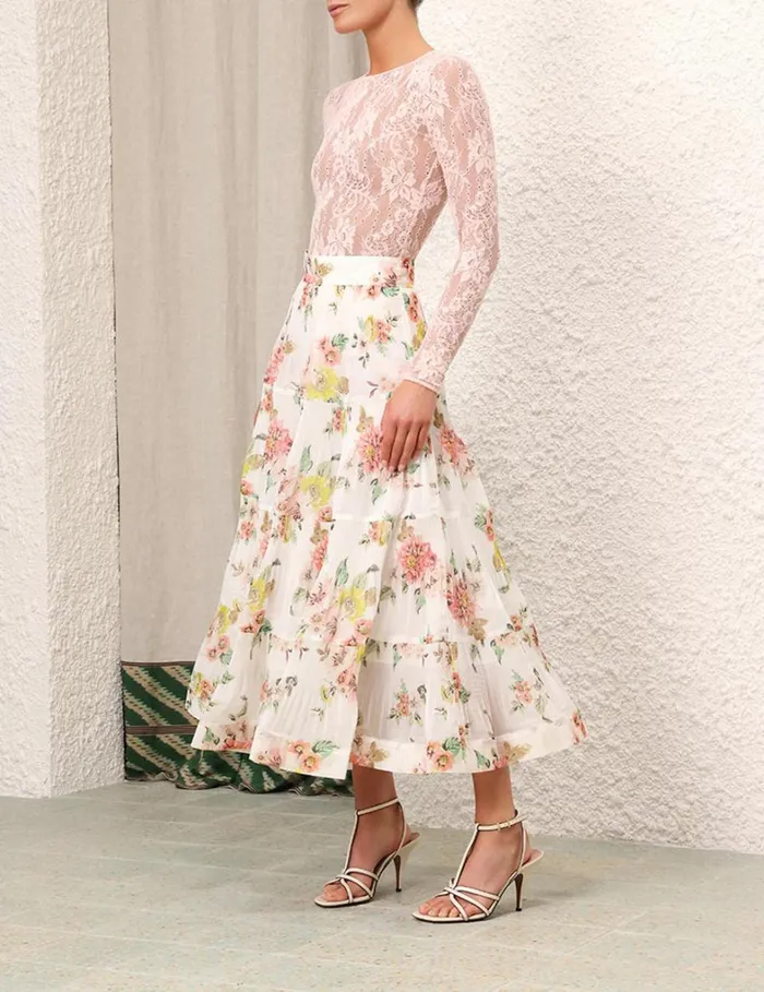 Women Tops Zimmermann Lace Bodysuit Blush