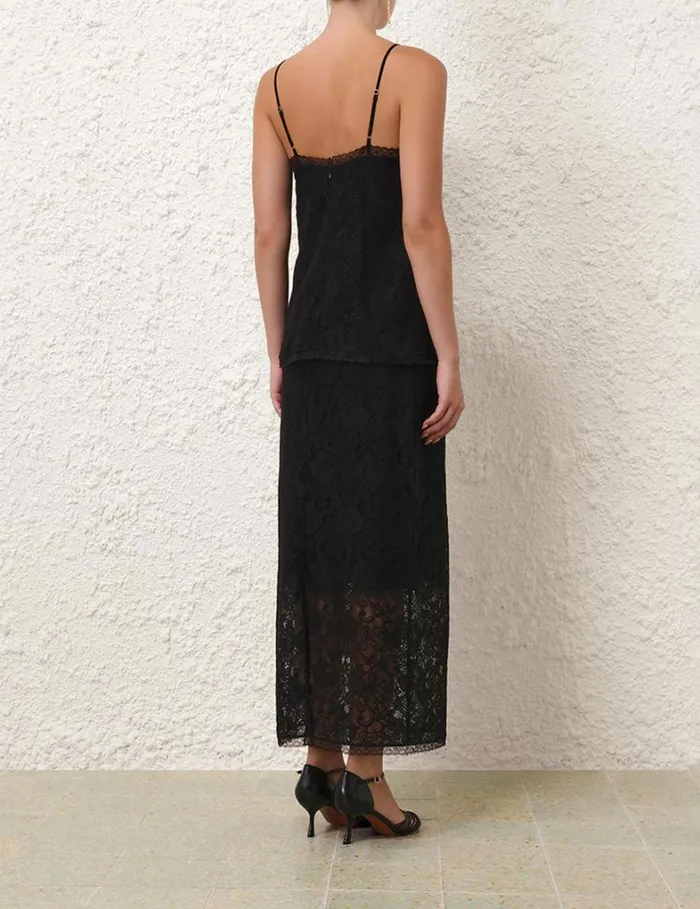 Women Tops Zimmermann Lace Top Black