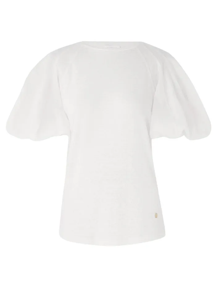 Women Tops Zimmermann Lantern Sleeve Tee Ivory