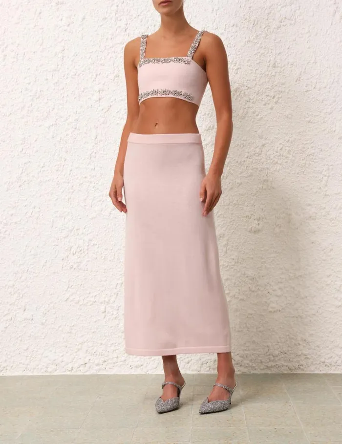 Women Tops Zimmermann Matchmaker Bandeau Top Dusty Pink