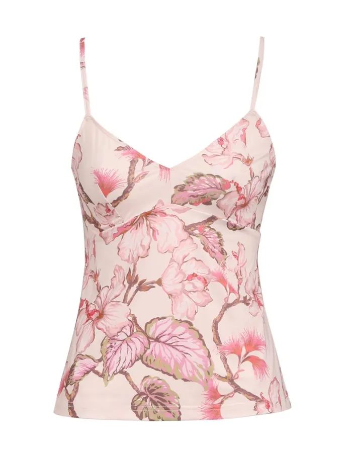 Women Tops Zimmermann Matchmaker Billow Blouse Coral Hibiscus