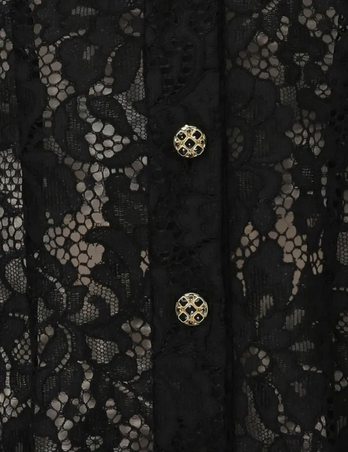 Women Tops Zimmermann Matchmaker Lace Tunic Black