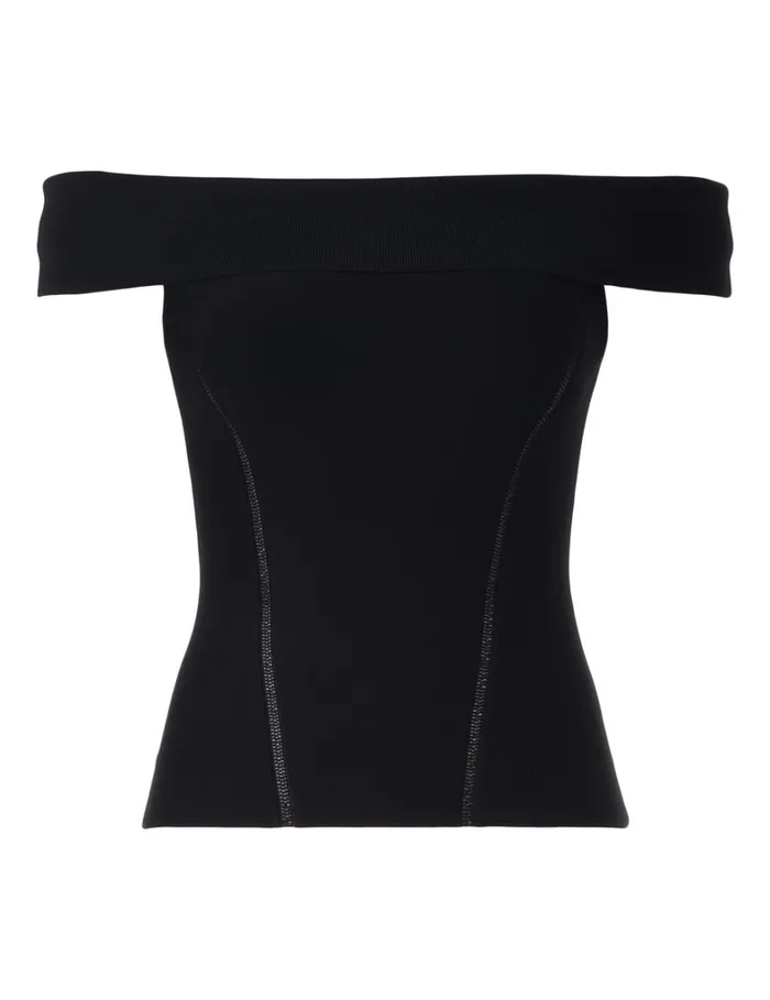 Women Tops Zimmermann Matchmaker OffShoulder Top Black