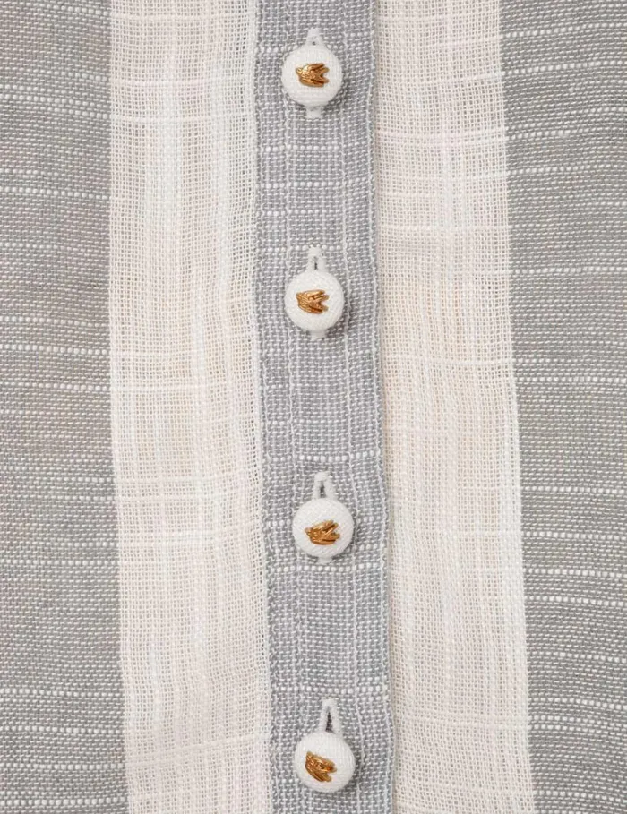 Women Tops Zimmermann Matchmaker Swing Blouse Bluecream Stripe