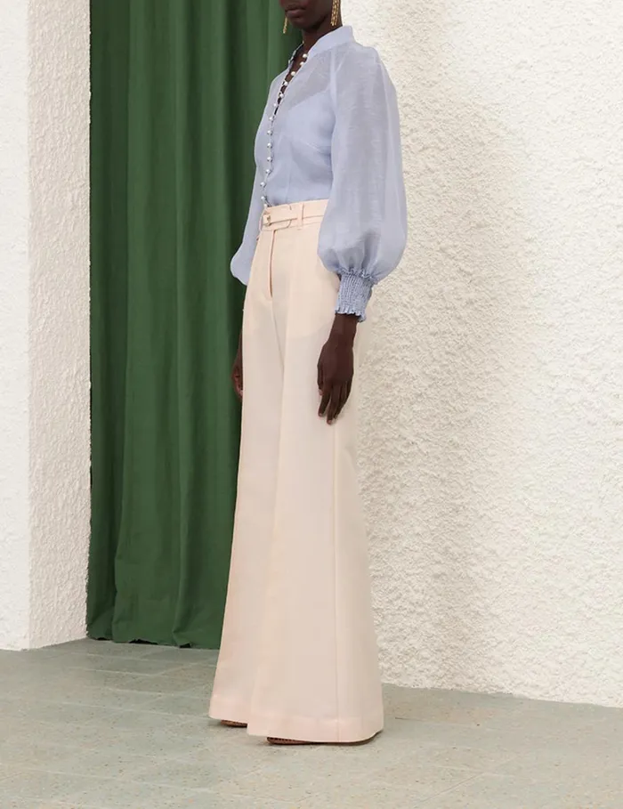 Women Tops Zimmermann Natura Blouse Lilac Blue