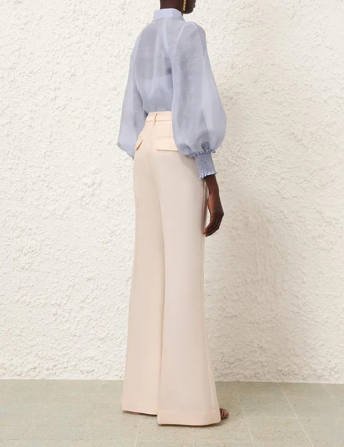Women Tops Zimmermann Natura Blouse Lilac Blue