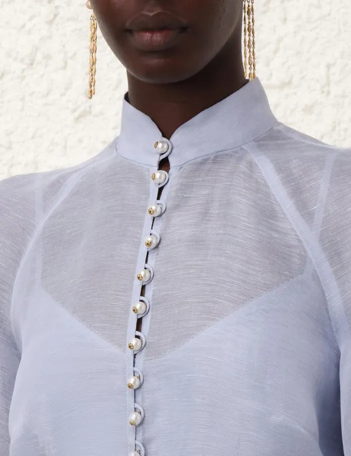 Women Tops Zimmermann Natura Blouse Lilac Blue