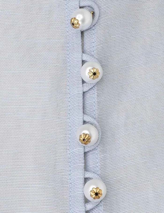 Women Tops Zimmermann Natura Blouse Lilac Blue