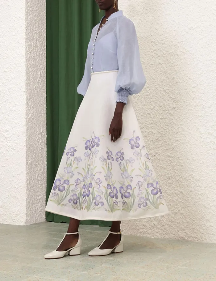 Women Tops Zimmermann Natura Blouse Lilac Blue