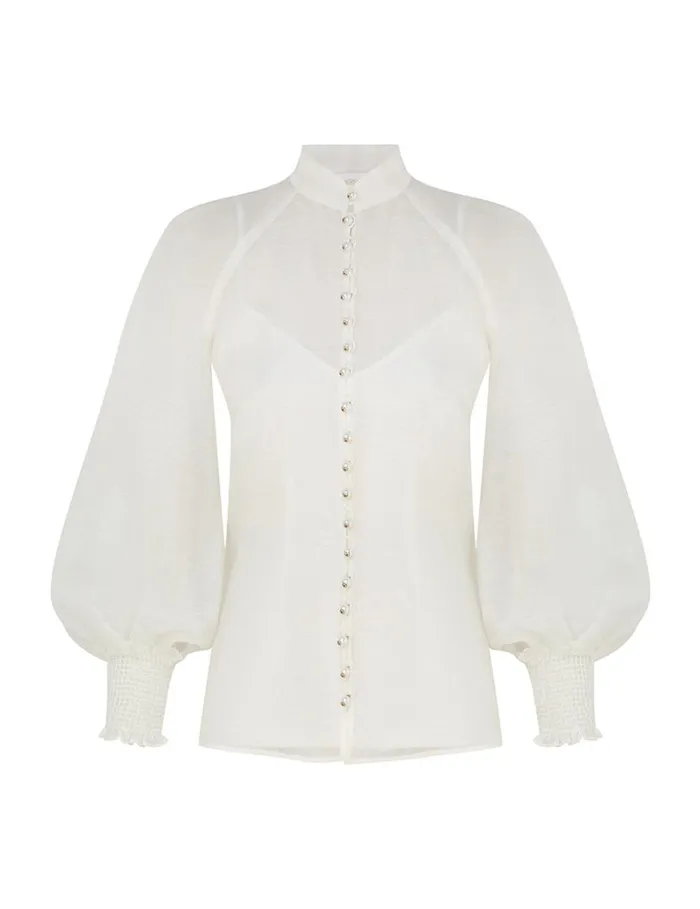 Women Tops Zimmermann Natura Blouse Natural