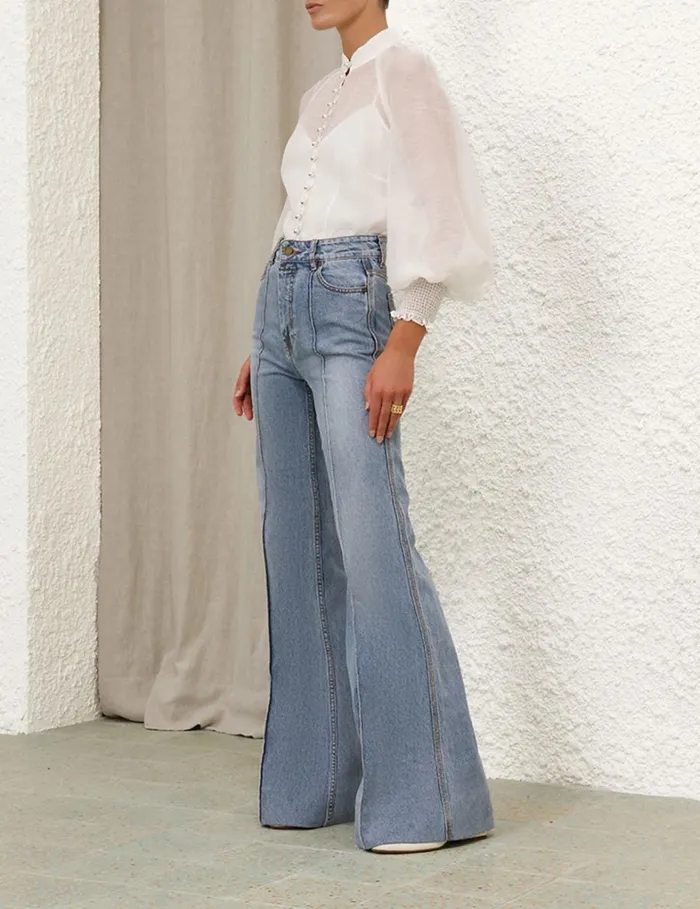 Women Tops Zimmermann Natura Blouse Natural