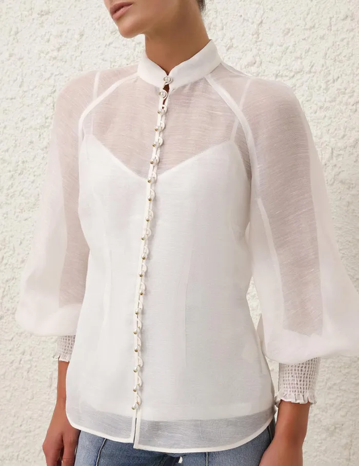 Women Tops Zimmermann Natura Blouse Natural