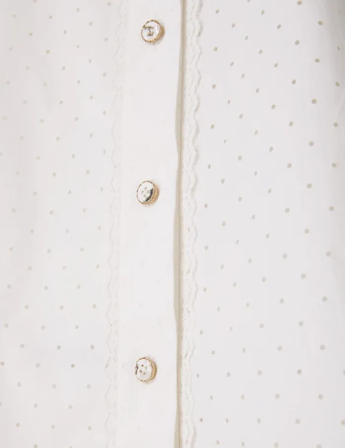 Women Tops Zimmermann Natura Burnout Oversized Shirt Ivory
