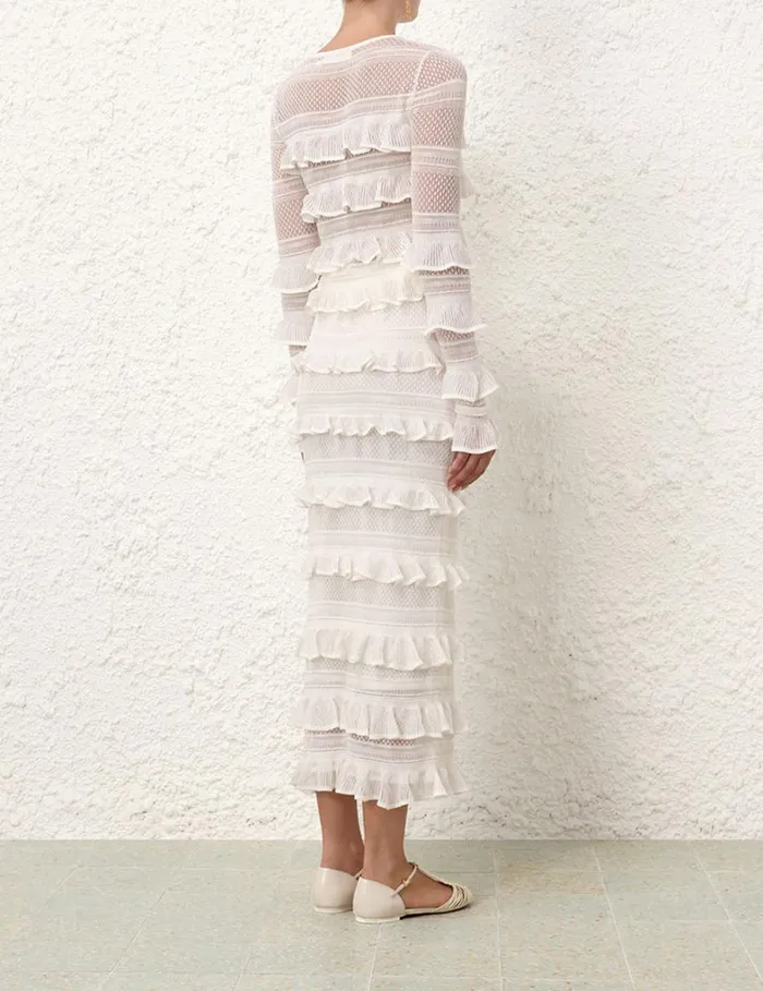 Women Tops Zimmermann Natura Frill Top Parchment