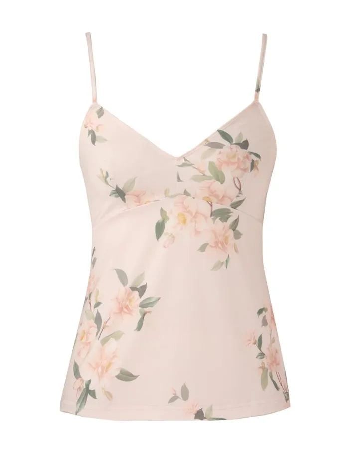 Women Tops Zimmermann Natura Frilled Tank Coral Camellia