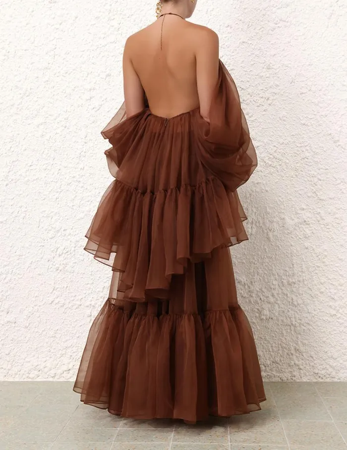 Women Tops Zimmermann Natura Gathered Top Toffee