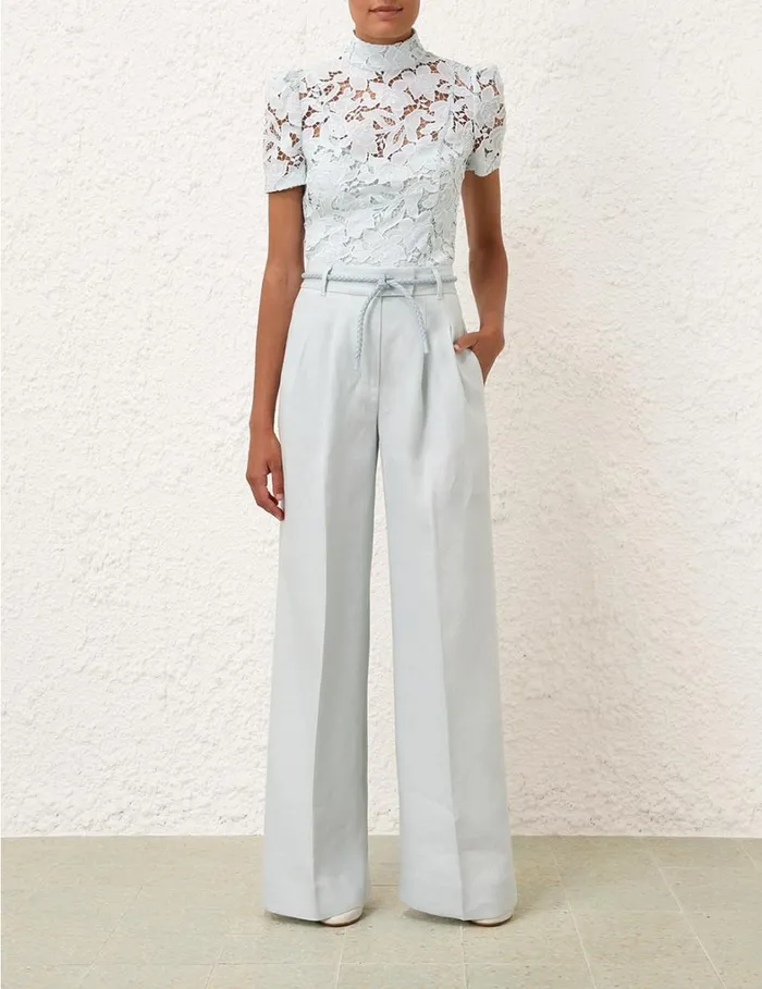 Women Tops Zimmermann Natura Lace Top Mint