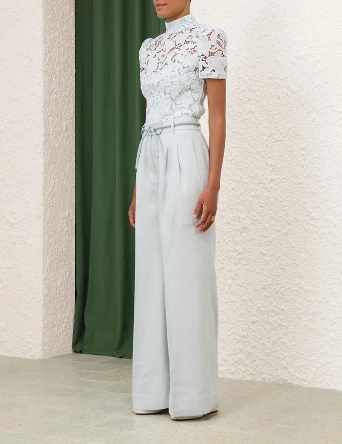 Women Tops Zimmermann Natura Lace Top Mint