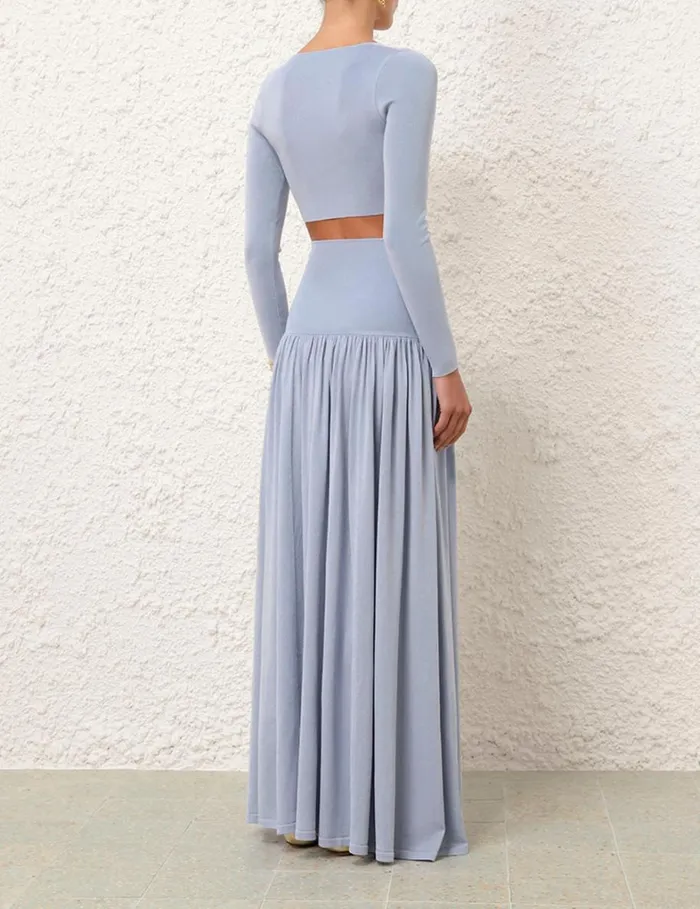Women Tops Zimmermann Natura Metallic Scoop Top Blue