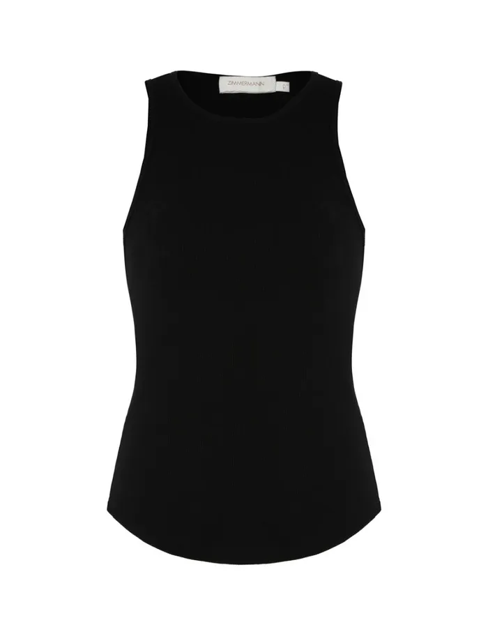 Women Tops Zimmermann Natura Reverse Racer Tank Black