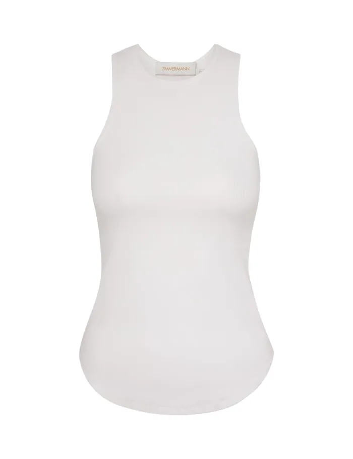 Women Tops Zimmermann Natura Reverse Racer Tank Ivory