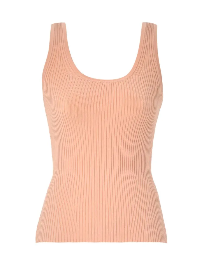 Women Tops Zimmermann Scoop Neck Tank Nude Pink
