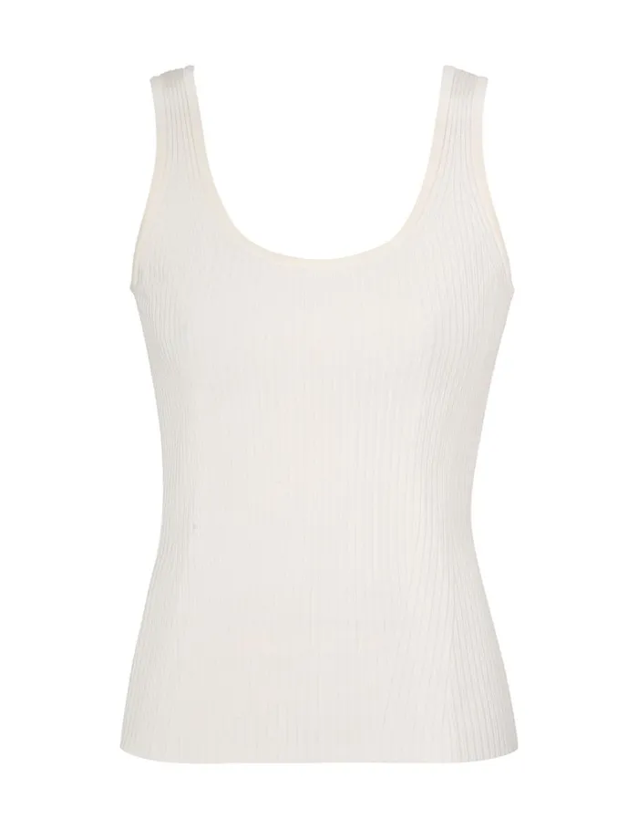 Women Tops Zimmermann Scoop Neck Tank Parchment