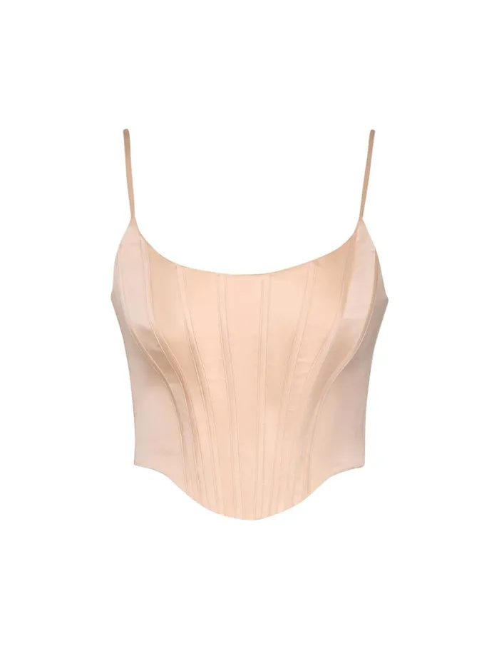 Women Tops Zimmermann Silk Corset Top Sand