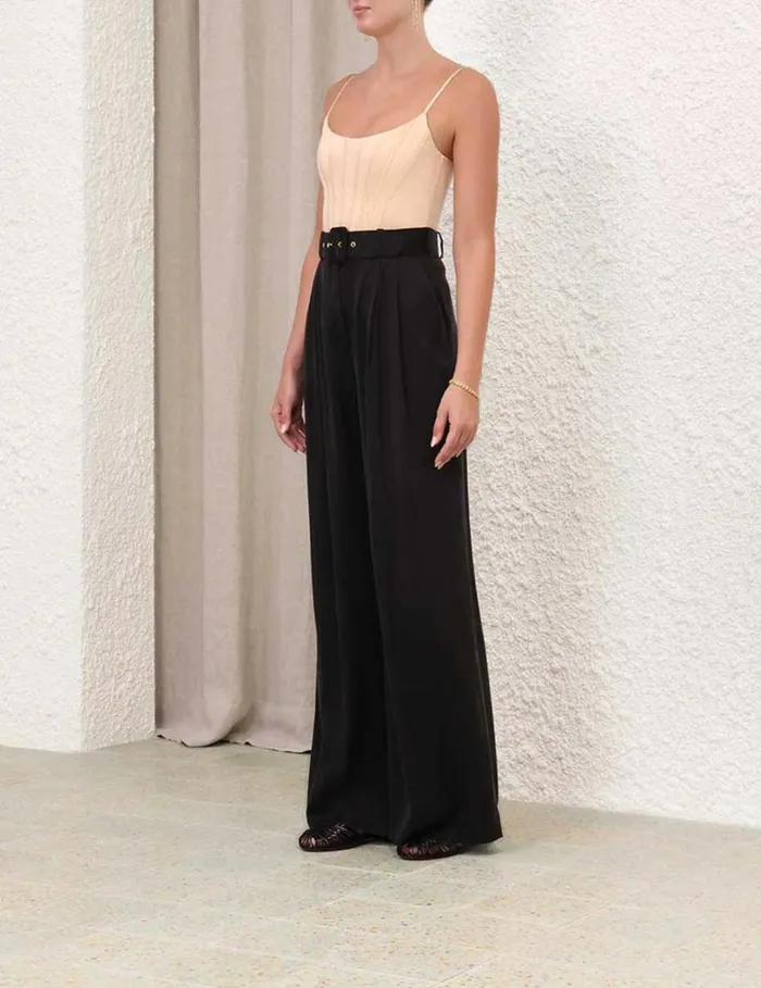 Women Tops Zimmermann Silk Corset Top Sand
