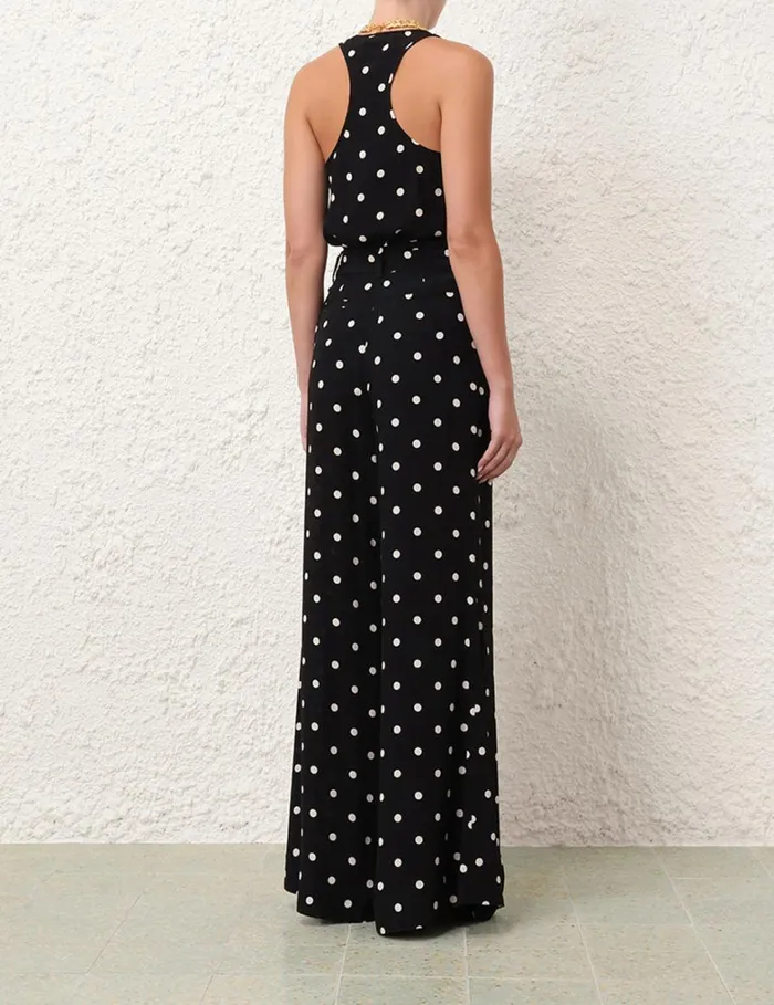 Women Tops Zimmermann Tank Black W Cream Dot
