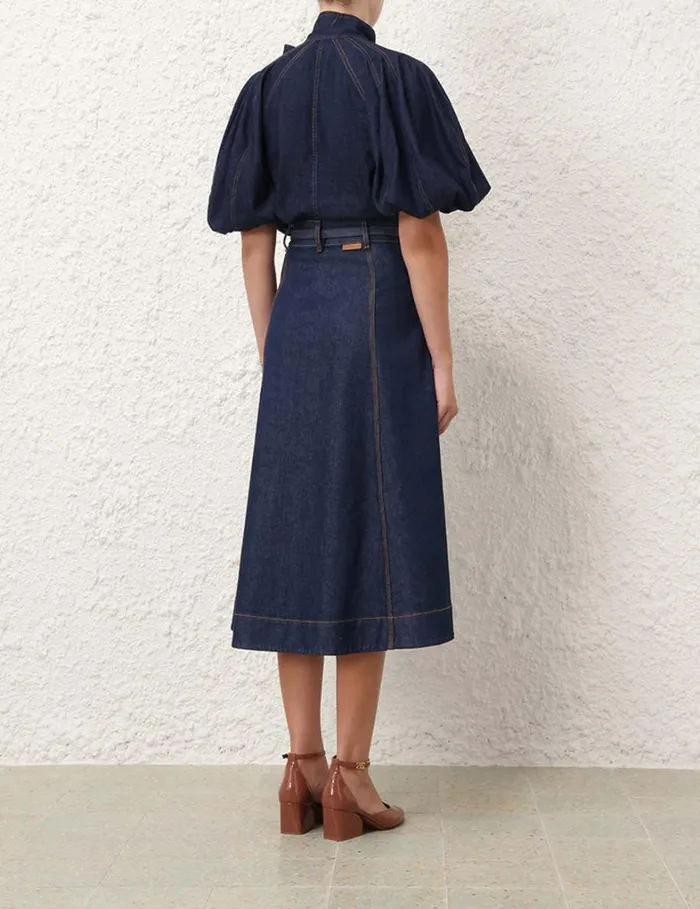 Women Tops Zimmermann Tie Neck Blouse Ink