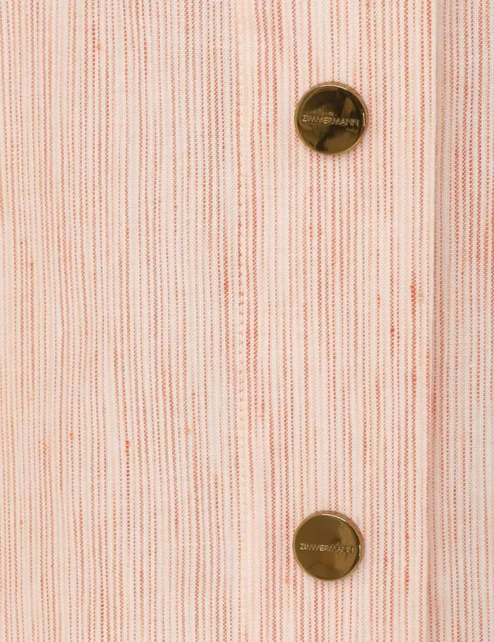 Women Tops Zimmermann Tranquillity Stripe Shirt Redorange