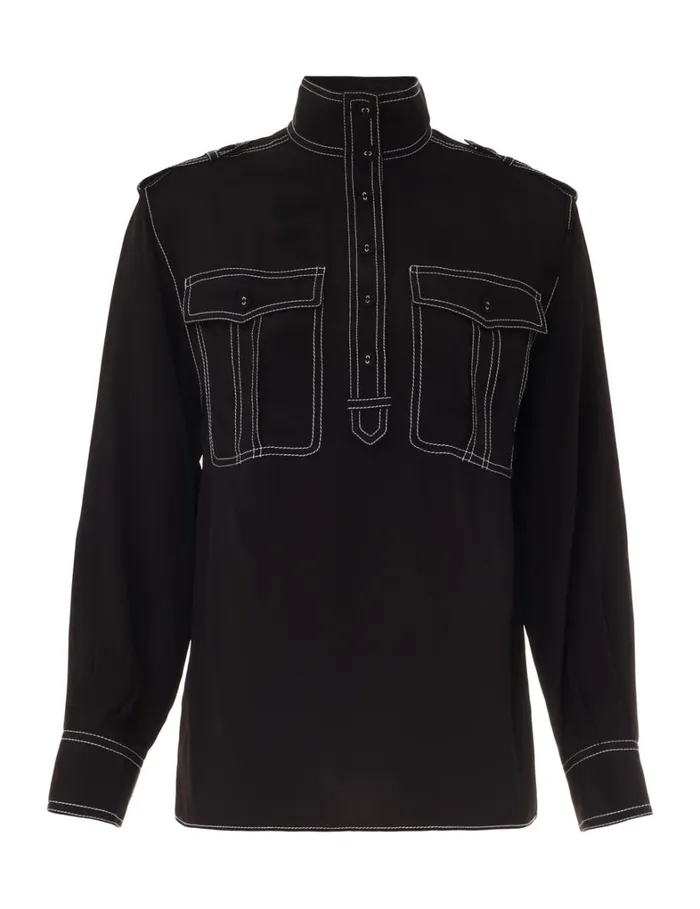 Women Tops Zimmermann Utility Blouse Black