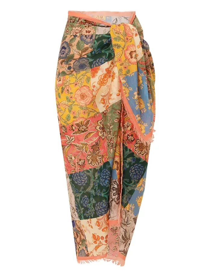 Women Towels and Pareos Zimmermann Printed Cotton Pareo Patch Floral
