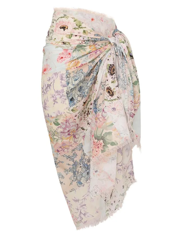 Women Towels and Pareos Zimmermann Printed Cotton Pareo Spliced