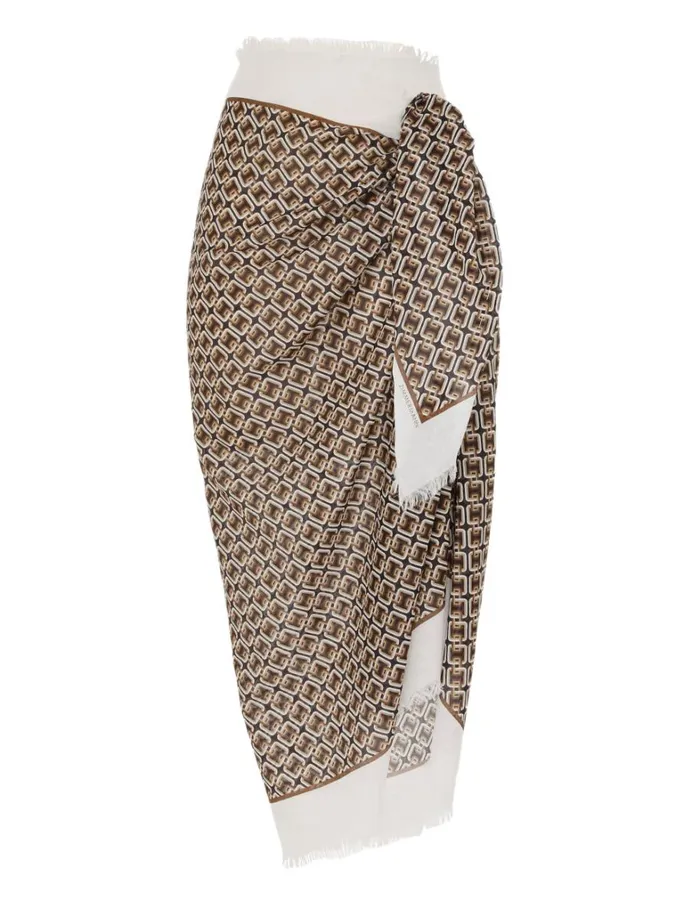 Women Towels and Pareos Zimmermann Printed Cotton Pareo Tan Multi