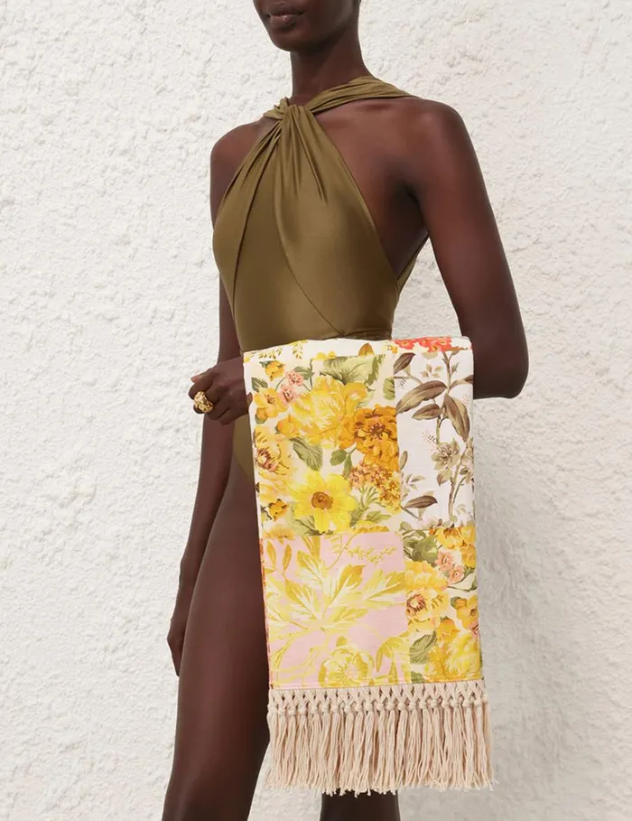 Women Towels and Pareos Zimmermann Printed Cotton Towel Patch Floral