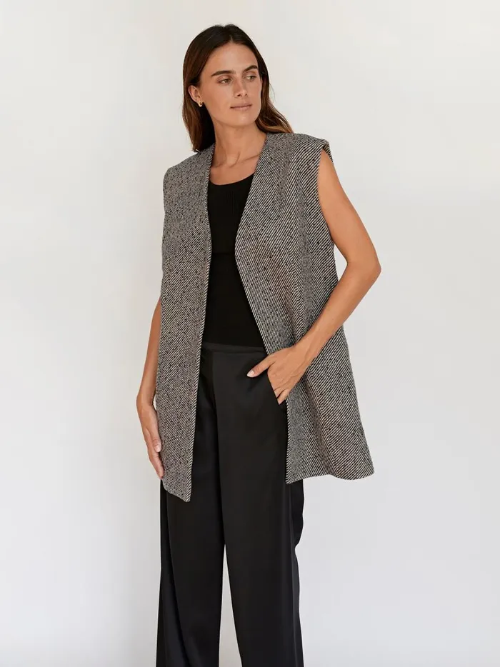 Women Twill Vest Ink Twill The UNDONE Jackets