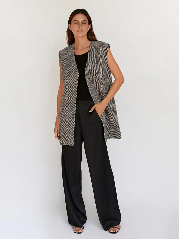 Women Twill Vest Ink Twill The UNDONE Jackets