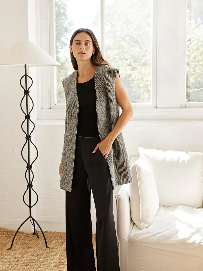 Women Twill Vest Ink Twill The UNDONE Jackets