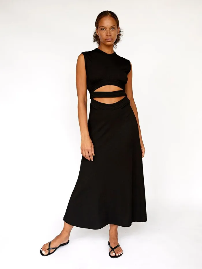 Women Verner Multi Corset Bind Dress Black The UNDONE Dresses