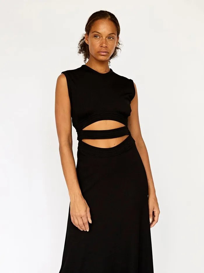 Women Verner Multi Corset Bind Dress Black The UNDONE Dresses