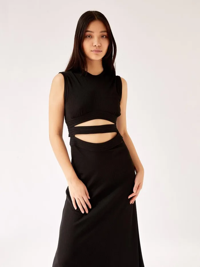 Women Verner Multi Corset Bind Dress Black The UNDONE Dresses