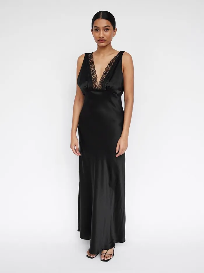 Women Vintage Maxi Black The UNDONE Dresses