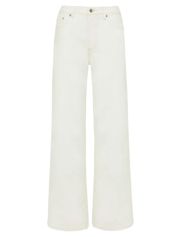 Women Wide Leg Jean Ivory The UNDONE Denim